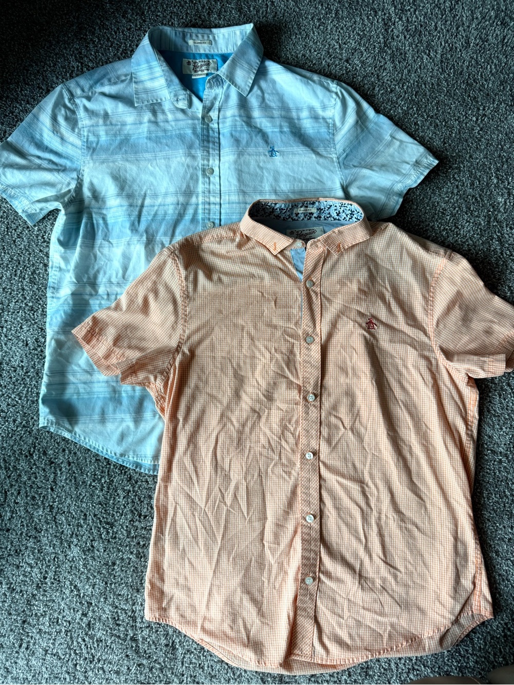 Bundle of both classic fit Penguin short sleeve button ups